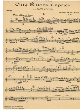 5 Etudes-Caprice - Henri Martelli - Partition - Flûte traversière